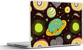 Laptop sticker - 13.3 inch - Patronen - Ruimte - Planeten - Jongens - Kinderen - Kids - 31x22,5cm - Laptopstickers - Laptop skin - Cover