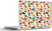 Laptop sticker - 17.3 inch - Patronen - Kraan - Boot - Jongens - Kinderen - Kids - 40x30cm - Laptopstickers - Laptop skin - Cover