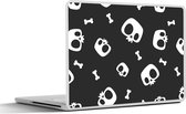 Laptop sticker - 12.3 inch - Patronen - Skull - Skelet - Bot - Jongen - Jongetje - Kinderen - Kids - 30x22cm - Laptopstickers - Laptop skin - Cover