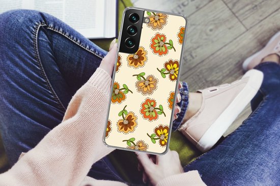 Coque Samsung Galaxy S22 Plus - Design - Fleurs - Rétro - Vintage - Coque de téléphone en Siliconen