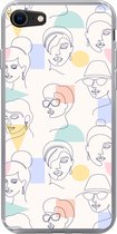 Geschikt voor iPhone SE 2020 hoesje - Meisje - Vrouwen - Patronen - Pastel - Girl - Kids - Kinderen - Kindje - Siliconen Telefoonhoesje