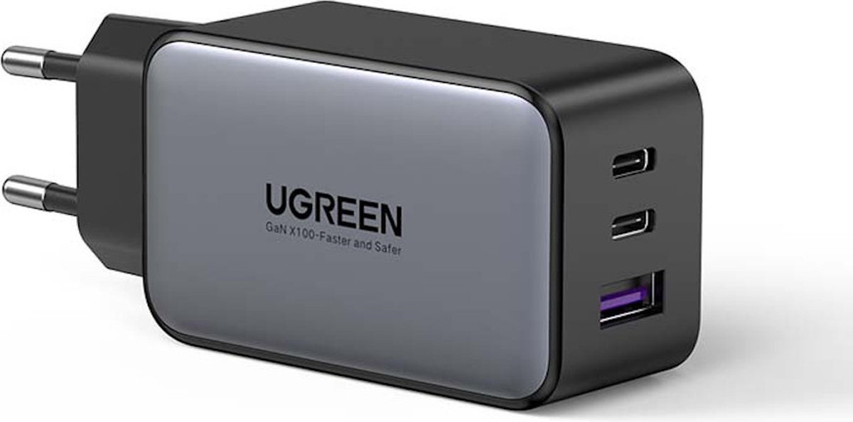 65W GaN Noir-chargeur GaN USB type-c 65W Quick Charge 4.0 PD, pour  ordinateur portable, Macbook, iPhone14, X