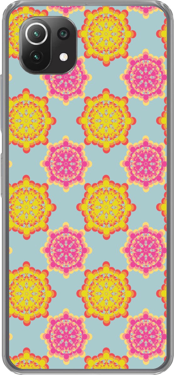 Telefoonhoesje Geschikt voor Xiaomi 11T hoesje - Flower Power - Design - Hippie - Siliconen Telefoonhoesje Telefoonhoesje
