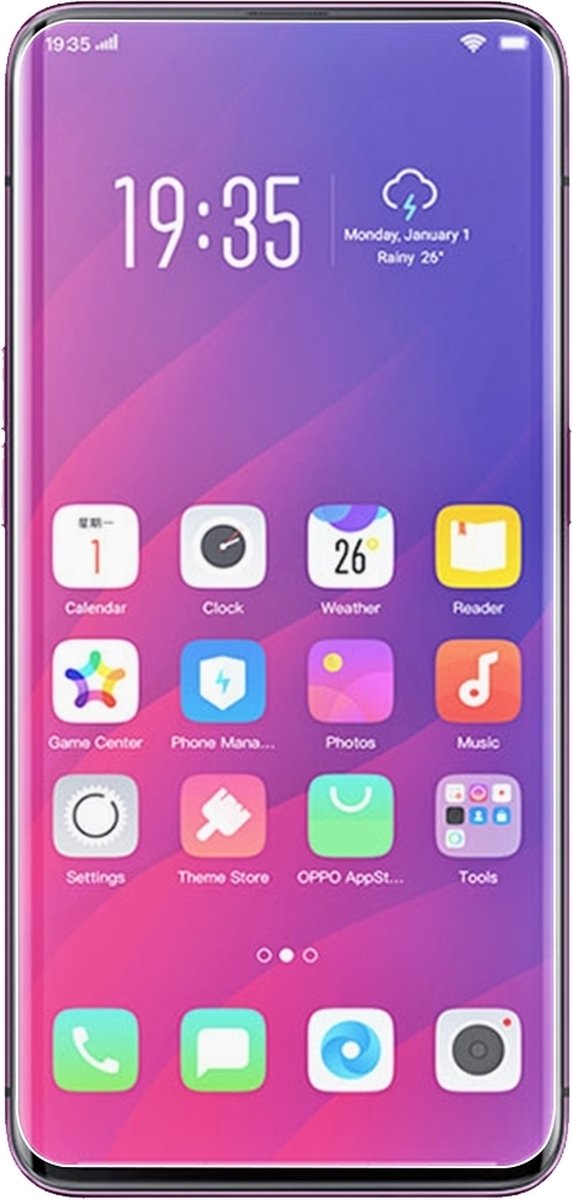 Mobigear Screenprotector geschikt voor OPPO Find X Glazen | Mobigear Screenprotector - Case Friendly