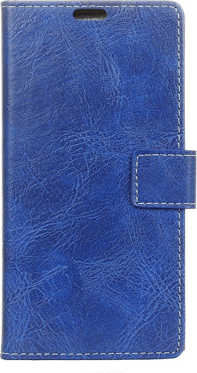 Mobigear Telefoonhoesje geschikt voor Xiaomi Mi 8 SE Hoesje | Mobigear Basic Bookcase Portemonnee | Pasjeshouder voor 3 Pasjes | Telefoonhoesje voor Pinpas / OV Kaart / Rijbewijs - Blauw