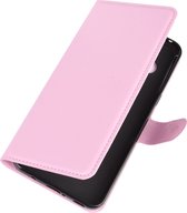 Mobigear Telefoonhoesje geschikt voor LG V60 ThinQ Hoesje | Mobigear Classic Bookcase Portemonnee | Pasjeshouder voor 3 Pasjes | Telefoonhoesje voor Pinpas / OV Kaart / Rijbewijs - Roze
