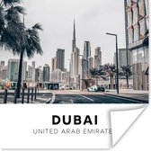 Poster Dubai - Weg - Skyline - 50x50 cm