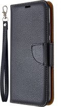 Mobigear Telefoonhoesje geschikt voor Huawei P40 Lite E Hoesje | Mobigear Excellent Bookcase Portemonnee | Pasjeshouder voor 2 Pasjes | Telefoonhoesje voor Pinpas / OV Kaart / Rijbewijs - Zwart