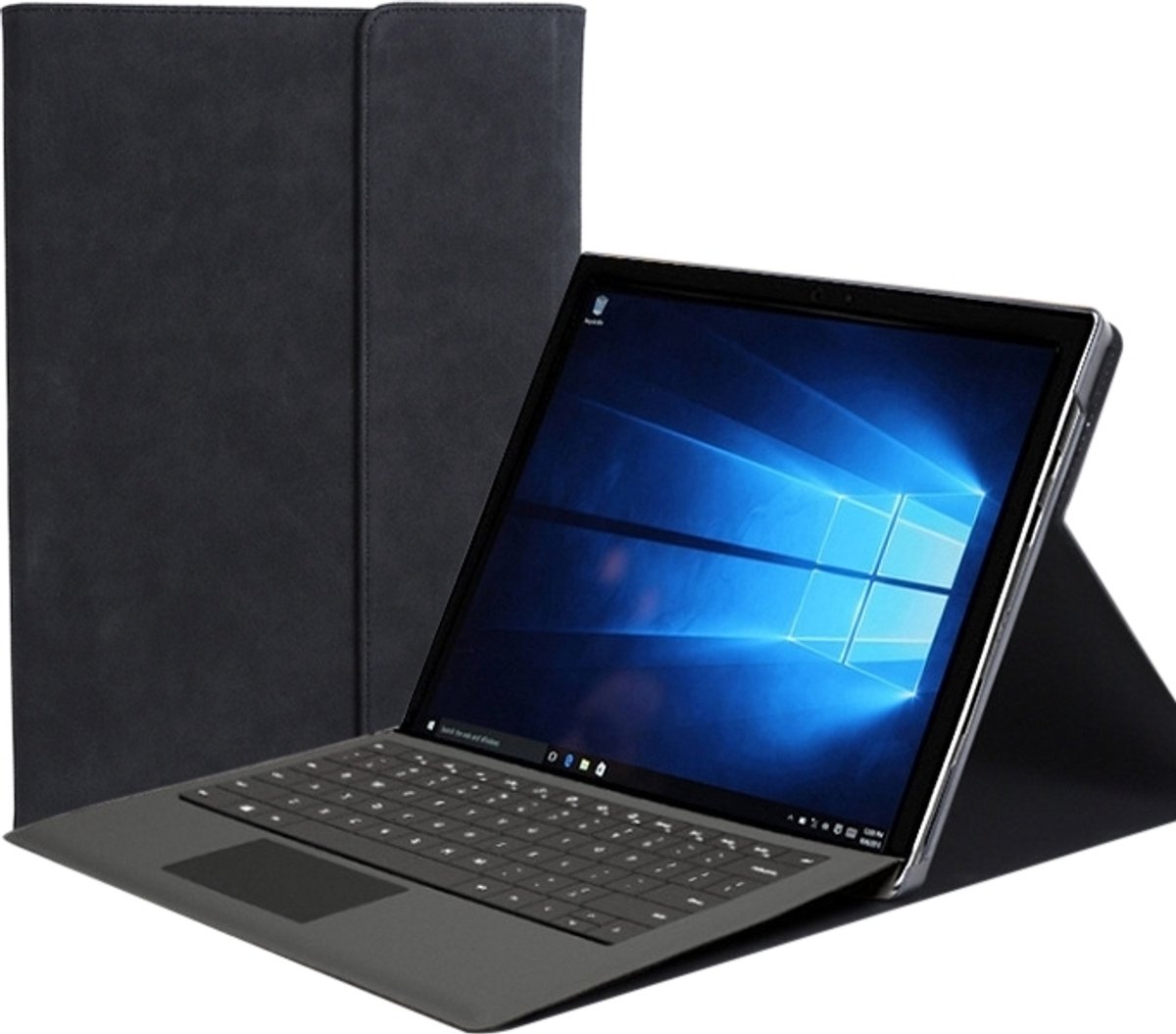 Mobigear Tablethoes geschikt voor Microsoft Surface Pro 6 Hoes | Mobigear Envelope Bookcase - Zwart