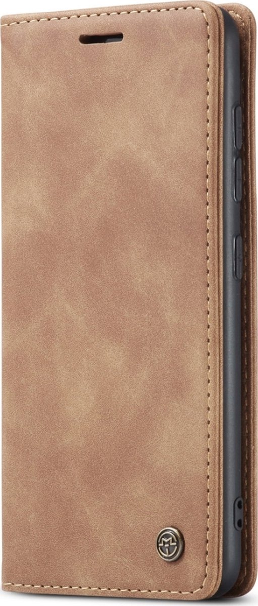 Samsung Galaxy A21s Hoesje - Caseme - Serie - Kunstlederen Bookcase - Bruin - Hoesje Geschikt Voor Samsung Galaxy A21s