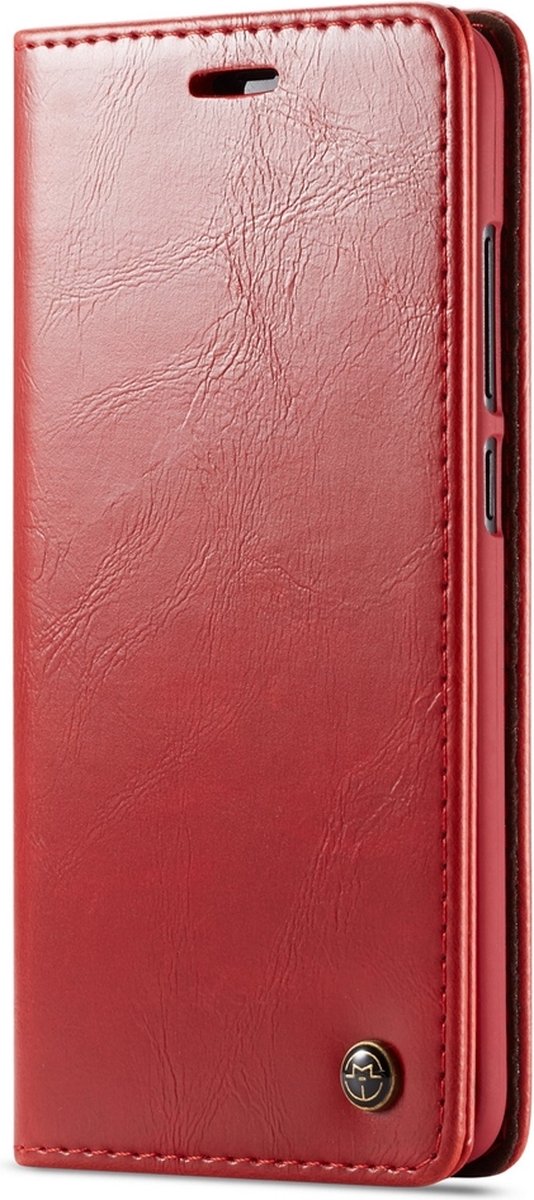 Xiaomi Redmi 6 Pro Hoesje - Caseme - Serie - Kunstlederen Bookcase - Rood - Hoesje Geschikt Voor Xiaomi Redmi 6 Pro