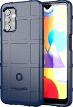 Mobigear Hoesje geschikt voor Samsung Galaxy A32 5G Telefoonhoesje Flexibel TPU | Mobigear Rugged Shield Backcover Shockproof | Schokbestendig Galaxy A32 5G Telefoonhoesje | Anti Shock Proof - Blauw