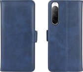 Sony Xperia 10 II Hoesje - Mobigear - Slim Magnet Serie - Kunstlederen Bookcase - Blauw - Hoesje Geschikt Voor Sony Xperia 10 II
