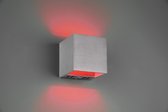 Trio Figo - Wandlamp Modern - Zilver - H:10cm  - Universeel - Voor Binnen - Metaal - Wandlampen - Slaapkamer - Woonkamer