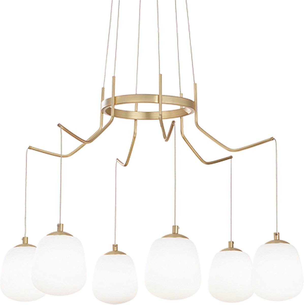 Ideal Lux - Karousel - Hanglamp - Metaal - G9 - Messing - Voor binnen - Lampen - Woonkamer - Eetkamer - Keuken