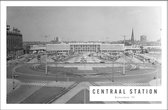 Walljar - Centraal Station Rotterdam '57 - Muurdecoratie - Poster met lijst