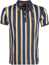 MZ72 - Heren Polo - Polygo - Gestreept - Mosterd Navy Wit