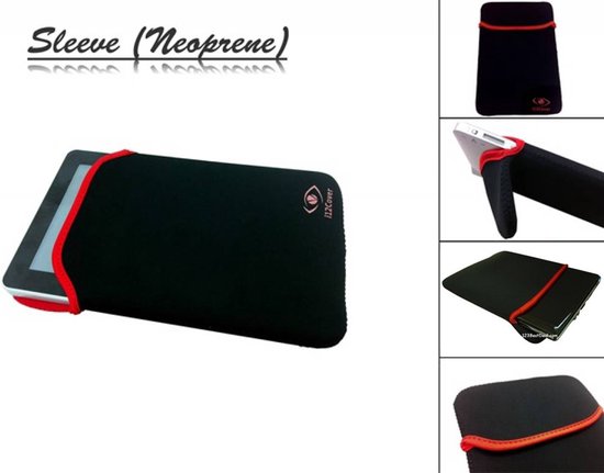 Universele smalle 7 inch Sleeve voor Tablets en eReaders, buitenmaat +/- 203 x 128mm (elastisch)
