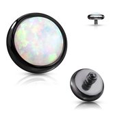 Dermal top 4 mm opal zwart 1.6mm