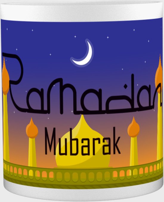 Akyol® Ramadan Mok met opdruk | ramadan | moslims | eid mubarak ramadan cadeau | 350 ML inhoud