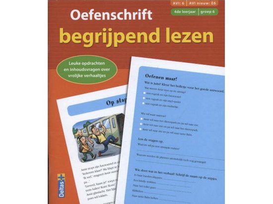 leren lezen Oefenschrift begrijpend lezen AVI:6/E6 23 cm, Moniek
