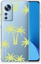 Silicone Case Xiaomi 12 | 12X Telefoonhoesje met Naam Palmtrees