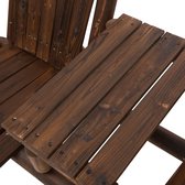 Outsunny Tuinbank met tafel tuinmeubel zitbank 2 stoelen massief hout bruin 84B-398