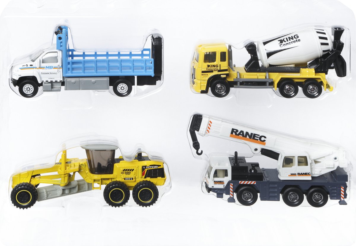 Matchbox Bouwteam Pack 4 Speelgoedwagens