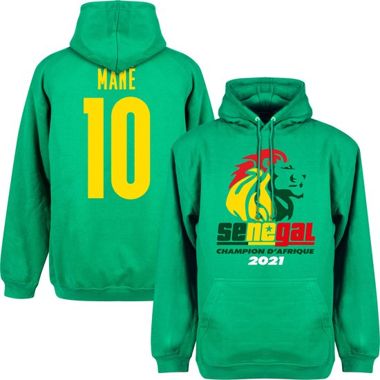 Senegal Mané 10 Afrika Cup 2021 Winnaars Hoodie - Groen - XXL