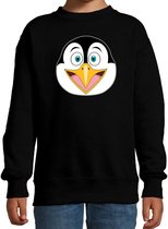 Cartoon pinguin trui zwart voor jongens en meisjes - Kinderkleding / dieren sweaters kinderen 110/116