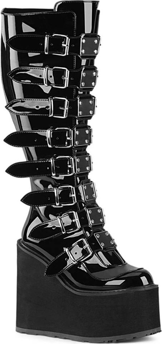 DemoniaCult - SWING815WC Plateau Laarzen - US 12 - 42 Shoes - Zwart