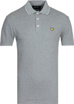 Lyle & Scott - Heren Polo SS Waffle Polo - Grijs - Maat L