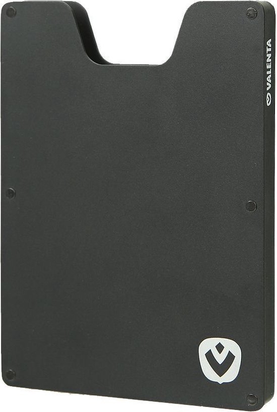 Pasjeshouder Aluminium - 6 tot 7 pasjes - RFID - compact - zwart