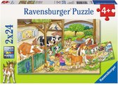 Puzzel 2x24 stukjes Vrolijk boerderijleven