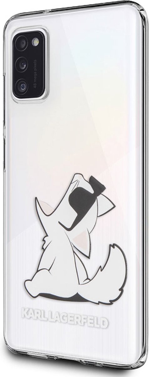Samsung Galaxy A41 Backcase hoesje - Karl Lagerfeld - Poezen Transparant - TPU (Zacht)