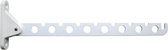 Uitklapbare witte metalen kledinghaak van 30 cm - Voor aan de muur - voor 16 kledinghangers