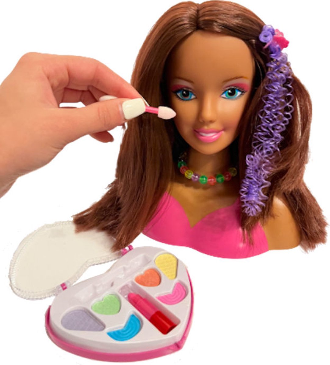 bungeejumpen sneeuw dauw Decopatent® Speelgoed Kaphoofd - Sminkpop met make up voor Kinderen -  Makeup pop -... | bol.com