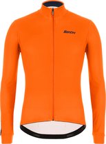 Santini Fietsshirt Lange mouwen Fluo Oranje Heren - Colore Winter L/S Jersey Orange Fluo - 5XL