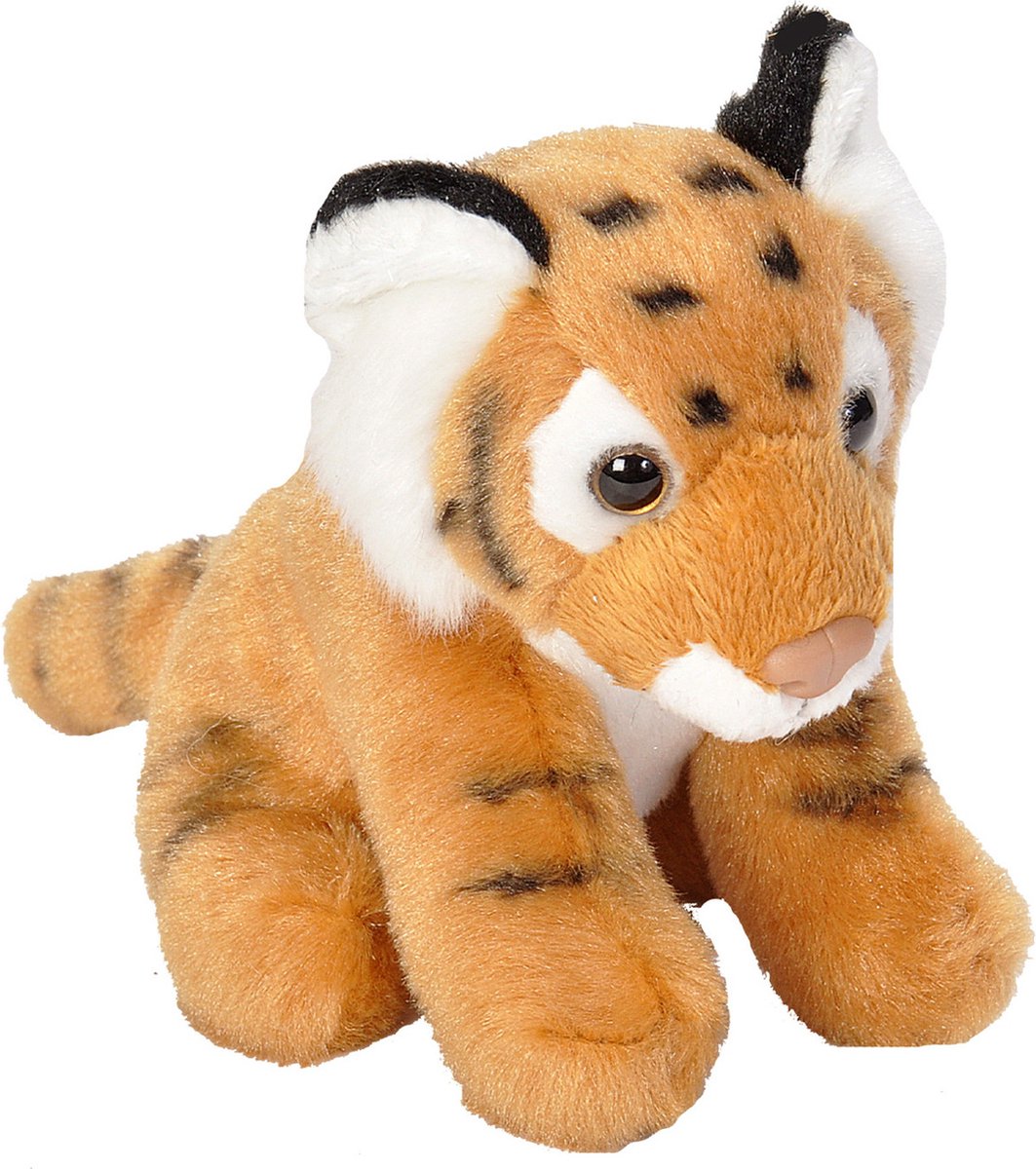 Pluche knuffel Tijger van ongeveer 13 cm - Speelgoed knuffelbeesten
