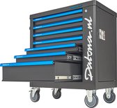 Datona® Gevulde gereedschapswagen Black-Line 155-delig met kast - Mat Zwart
