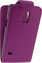 Xccess Leather Flip Case Samsung Galaxy S5 mini Purple