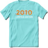 2010 Limited Edition Lines T-Shirt | Goud - Zilver | Grappig Verjaardag en Feest Cadeau Shirt | Dames - Heren - Unisex | Tshirt Kleding Kado | - Licht Blauw - M