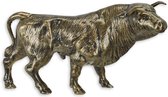 Spaarpot - metaal beeld - stier - 15 cm hoog