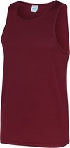 Sport singlet bordeaux rood voor heren maat 2XL