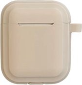 AirPods 1/2 hoesje - Beige - AirPods 1/2 Case - Airpods 1/2 Cover - Beige