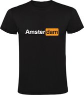 T-shirt Amsterdam pour homme | Ajax |Le quartier rouge | Noir
