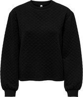 Jacqueline de Yong Trui Jdyruth L/s Quilt Sweat Jrs 15242862 Black Dames Maat - S