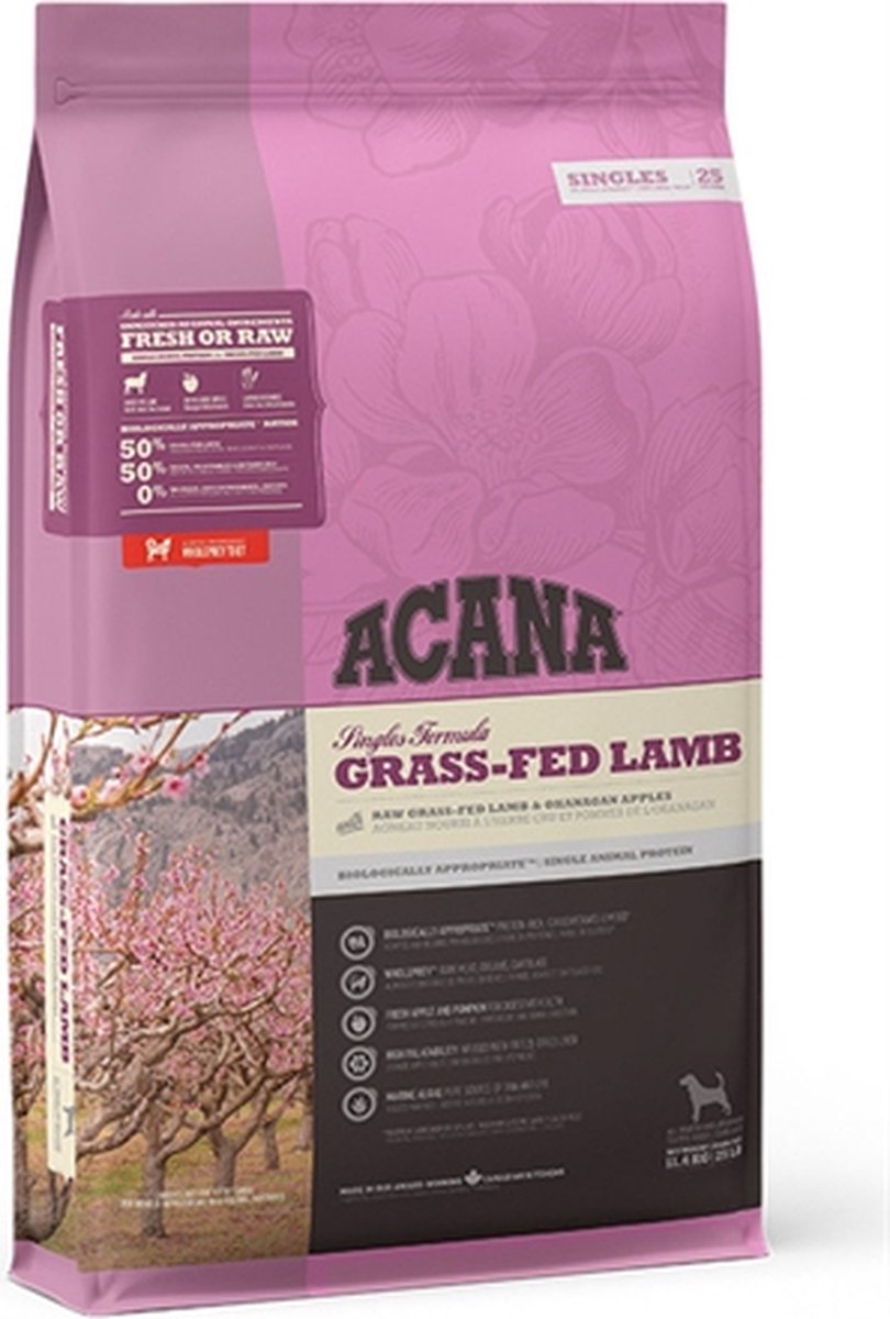 Acana Singles Grass Fed Lamb 11,4 kg - Hond