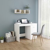 vidaXL Bureau 100x50x76 cm spaanplaat wit