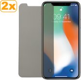 iPhone Xs - Notch Screenprotector - Privacy Edition - 2 stuks